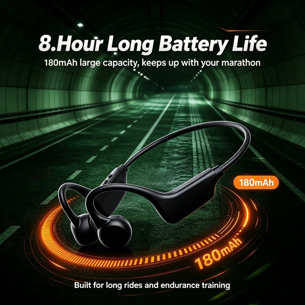 KEBIDUMEI Bluetooth 6.0 Air Co - Bone Conduction Running Headphones recension och pris